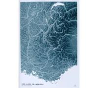 Carte en 2d - les alpes blue design - Les Alpes Blue Design - 3DMAP - 3dmap - Atlas / carte