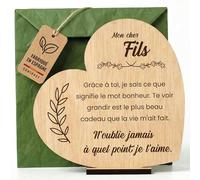 Carte en bois CONTRAXT pour un fils - Idée cadeau originale pour fils