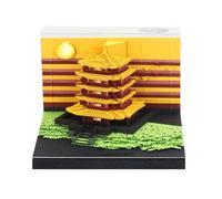 Carte en papier 3D Sticky Note Papers、 Papiers adhésifs 3D 、 Cadeaux de Noël de collègues et amis, décorations de bureau, décorations en papier sculpté, carnets avec lumières