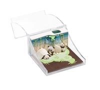 Carte en papier 3D Sticky Note Papers、 Papiers adhésifs 3D 、 Cadeaux de Noël de collègues et amis, décorations de bureau, décorations en papier sculpté, carnets avec lumières