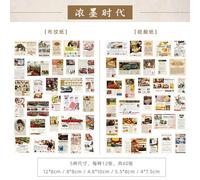 Carte En Papier Kraft À Motif De Fleurs Rétro, Étiquette Scrapbook, Étiquette Autocollante, Pour Journal Intime, Diy Bricolage, 60 Pièces/Lot