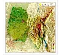 Carte en relief - Ain - 31 x 31 cm | Relief Editions