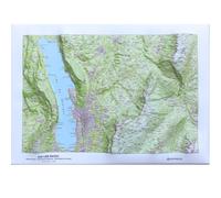 Carte en relief - Aix-les-Bains - 70 x 50 x 4,5 cm | Dénivelés Editions