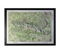 Carte en relief - Alpilles - 70 x 50 cm | Dénivelés Editions