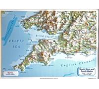 Carte en relief - Angleterre du Sud-Ouest - Format A4 | Dorrigo