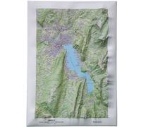 Carte en relief - Annecy - 70 x 50 x 4 cm | Dénivelés Editions