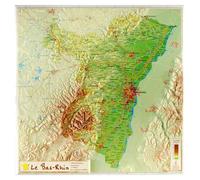 Carte en relief - Bas-Rhin - 31 X 31 cm | Relief Editions