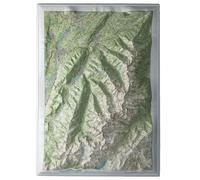 Carte en relief - Belledonne Nord - 50 x 70 x 6,1 cm | Dénivelés Editions