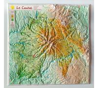 Carte en relief - Cantal - 31 X 31 cm | Relief Editions