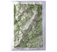 Carte en relief - Chaîne des Aravis - 70 x 50 x 5,8 cm | Dénivelés Editions