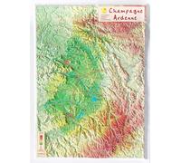 Carte en relief - Champagne Ardenne - 31 x 42 cm | Relief Editions