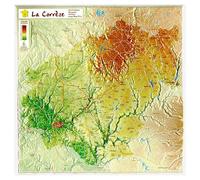 Carte en relief - Corrèze - 31 X 31 cm | Relief Editions