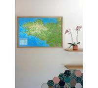 CARTE EN RELIEF DE LA BRETAGNE: CARTE EN RELIEF DE LA BRETAGNE