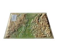 Carte en relief de la drôme-ardèche - Echelle 1 : 400 000 - 3DMAP - 3dmap - Atlas / carte