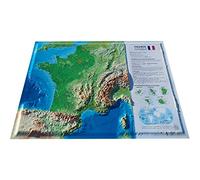 CARTE EN RELIEF DE LA FRANCE PHYSIQUE
