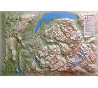 Carte en relief de la haute savoie version ete - Version été - 3DMAP - 3dmap - Atlas / carte