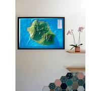 CARTE EN RELIEF DE LA REUNION: CARTE EN RELIEF DE LA REUNION