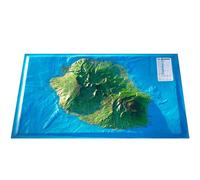 Carte en relief de la reunion - Echelle 1 : 170 000 - 3DMAP - 3dmap - Atlas / carte