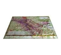 Carte en relief de l'anjou viticole et historique - la paulee d'anjou - Paulée d'Anjou, Echelle planimétrique : 1 : 175 000, Echelle altimétrique : 1 : 8 000 000 - 3DMAP - 3dmap - Atlas / carte