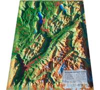 Carte en relief des bauges-belledonne-chartreuse - 3DMAP - 3dmap - Atlas / carte