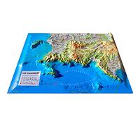 Carte en relief des calanques ( marseille-cassis-la ciotat )