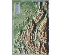 Carte en relief des parcs naturels regionaux du vercors et de la chartreuse - Echelle 1 : 220 000 - 3DMAP - 3dmap - Atlas / carte
