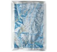 Carte en relief - Domaine Alpe d'Huez - 70 x 50 x 9 cm | Dénivelés Editions