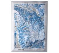 Carte en relief - Domaine Le Grand Massif - 70 x 50 x 7,8 cm | Dénivelés Editions