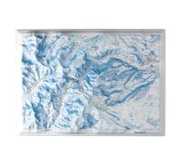Carte en relief - Domaine Le Lioran - 70 x 50 x 9 cm | Dénivelés Editions