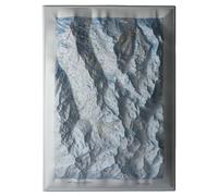 Carte en relief - Domaine Les 3 Vallées - 50 x 70 x 8 cm | Dénivelés Editions