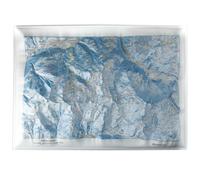 Carte en relief - Domaine Paradiski La Plagne - 70 x 50 x 9 cm | Dénivelés Editions