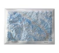Carte en relief - Domaine Serre Chevalier - 70 x 50 x 8 cm | Dénivelés Editions