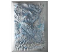 Carte en relief - Domaines Font Romeu, les Angles, Formiguères - 50 x 70 x 5 cm | Dénivelés Editions