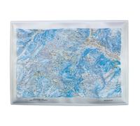 Carte en relief - Domaines Les Sybelles, Karellis, Albiez - 70 x 50 x 7,5 cm | Dénivelés Editions