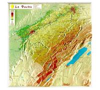 Carte en relief - Doubs - 31 X 31 cm | Relief Editions