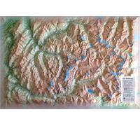 Carte en relief du massif de la vanoise - Echelle 1 : 150 000 - 3DMAP - 3dmap - Atlas / carte