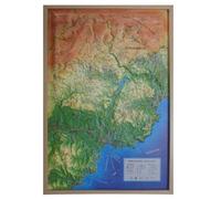 Carte en relief du massif de l'esterel - pays de fayence - Pays de Fayence, Echelle planimétrique : 1 : 90 000, Echelle altimétrique : 1 : 50 000 - 3DMAP - 3dmap - Atlas / carte