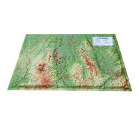 Carte en relief du puy de dôme - - 3DMAP - 3dmap - Atlas / carte