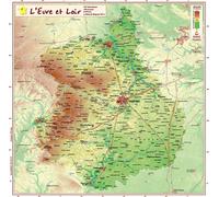 Carte en relief - Eure-et-Loir - 31 x 31 cm | Relief Editions