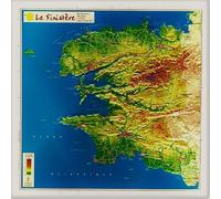 Carte en relief - Finistère - 31 X 31 cm | Relief Editions