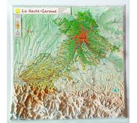 Carte en relief - Haute-Garonne - 31 X 31 cm | Relief Editions