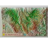 Carte en relief - Haute-Loire - 21 x 31 cm | Relief Editions
