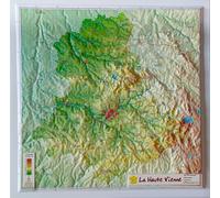 Carte en relief - Haute-Vienne - 31 x 31 cm | Relief Editions