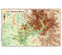 Carte en relief - Hautes-Alpes - 21 x 31 cm | Relief Editions