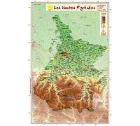 Carte en relief - Hautes-Pyrénées - 31 x 21 cm | Relief Editions