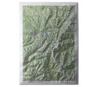 Carte en relief - Hautes Vosges, Gérardmer - 50 x 70 x 2,9 cm | Dénivelés Editions