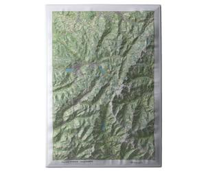 Carte en relief - Hautes Vosges, Gérardmer - 50 x 70 x 2,9 cm | Dénivelés Editions