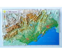 Carte en relief - Hérault - 21 x 31 cm | Relief Editions
