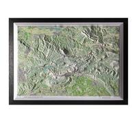 Carte en relief - La Montagne Sainte Victoire - 70 x 50 cm | Dénivelés Editions