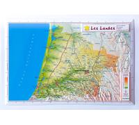 Carte en relief - Landes - 21 X 31 cm | Relief Editions
